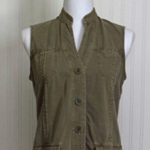 THE TERRITORY AHEAD Cotton Green Sleeveless Dress